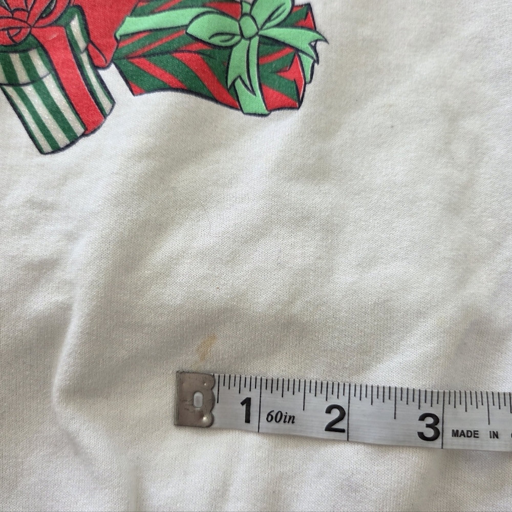 Looney Tunes Tweety White Holiday Crewneck Sweater with Red & Green Accents Lrg - Picture 6 of 7